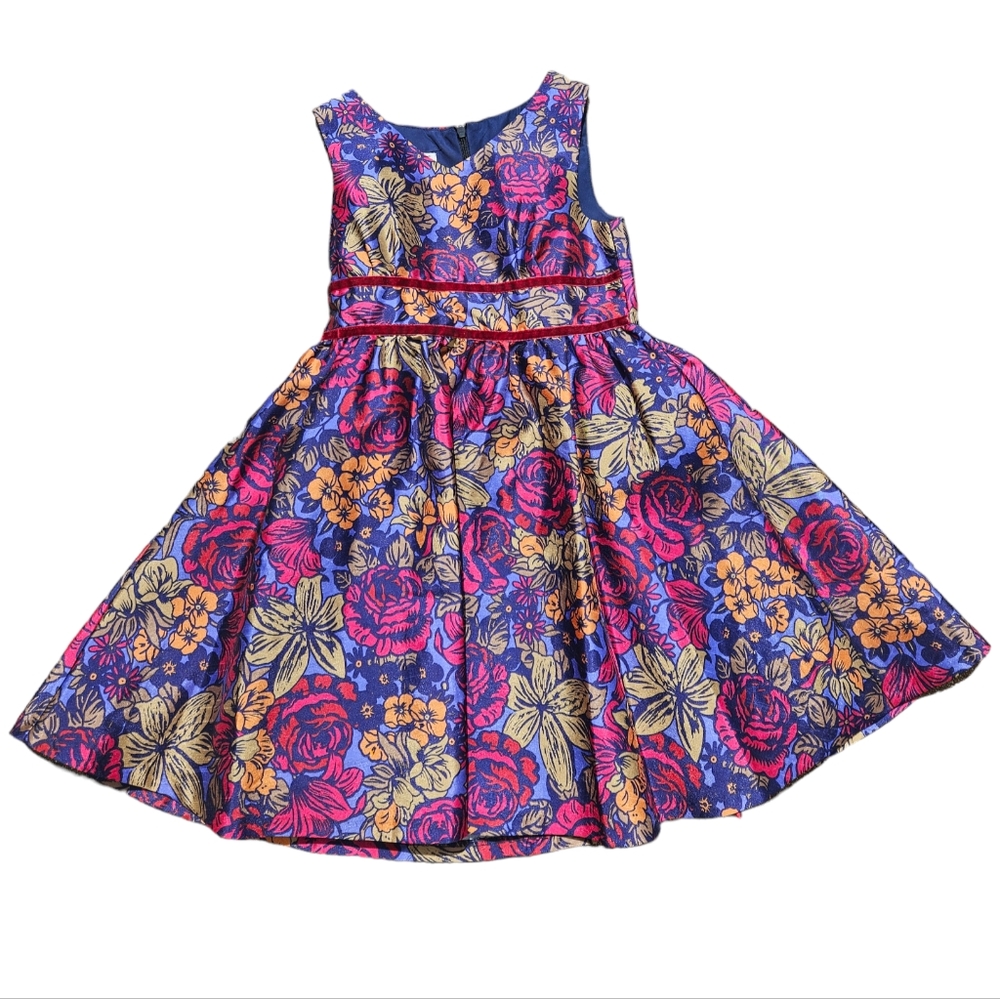 Pippa & Julie Girls Mexican Floral Dress - Size Kids 8